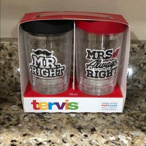 Tervis set (Mr. Right/Mrs. Right)